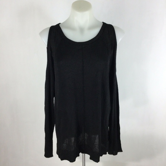 Vince Camuto Sweater Metallic Knit Cold Shoulder - Picture 1 of 8